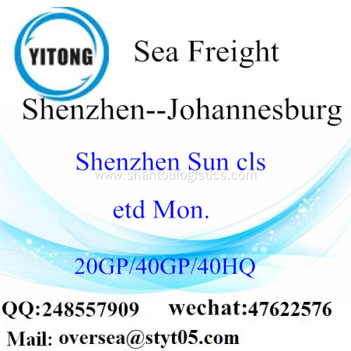 Shenzhen Port Sea Freight Shipping To Johannesburg